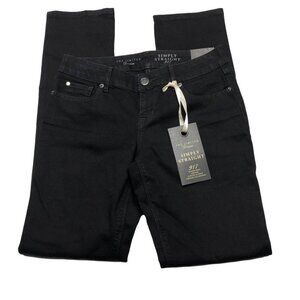 THE‎ LIMITED SIMPLY STRAIGHT DENIM BLACK JEANS 917  SZ 4 NWT